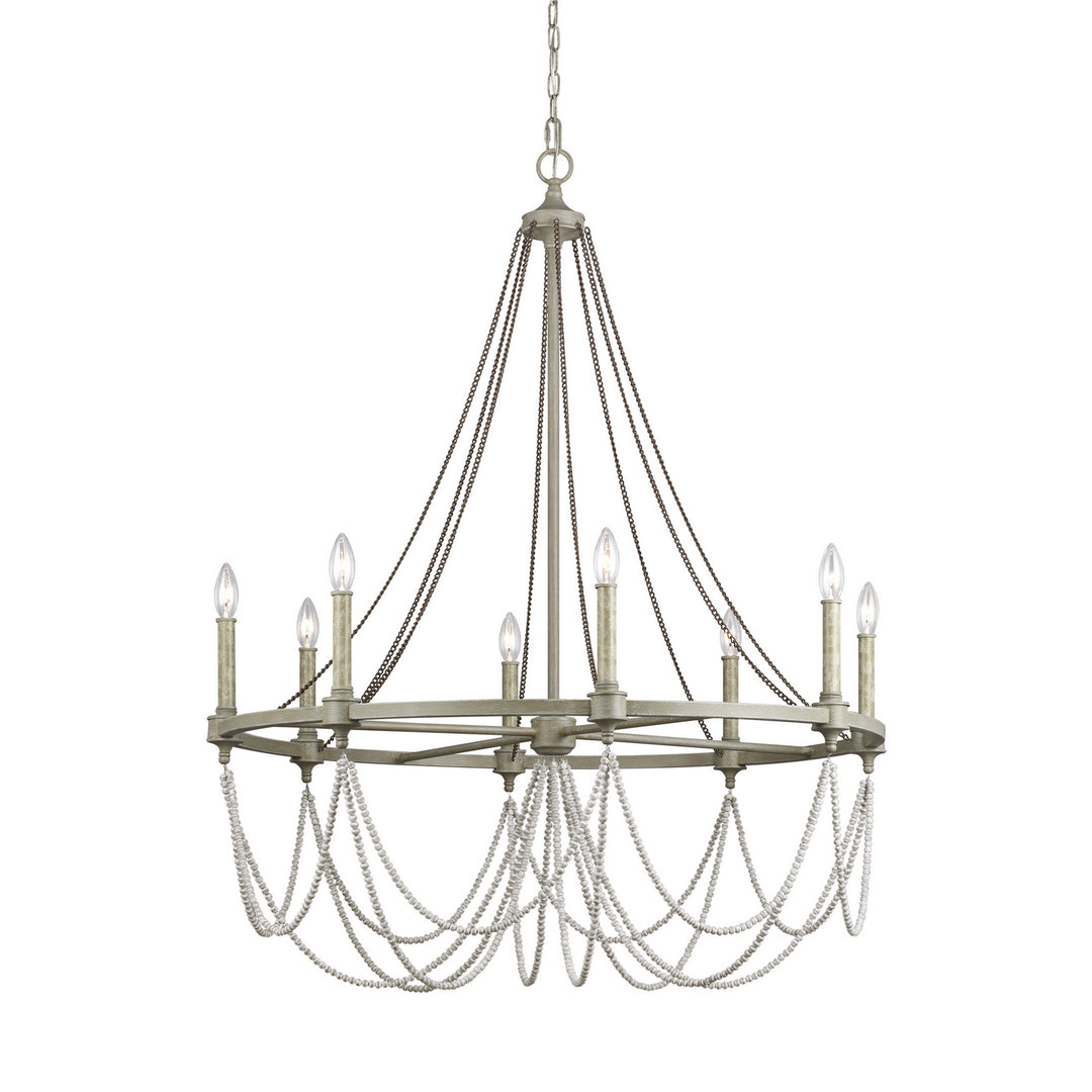 Visual Comfort Studio Canada - F3332/8FWO/DWW - Eight Light Chandelier - Beverly - French Washed Oak / Distressed White Wood