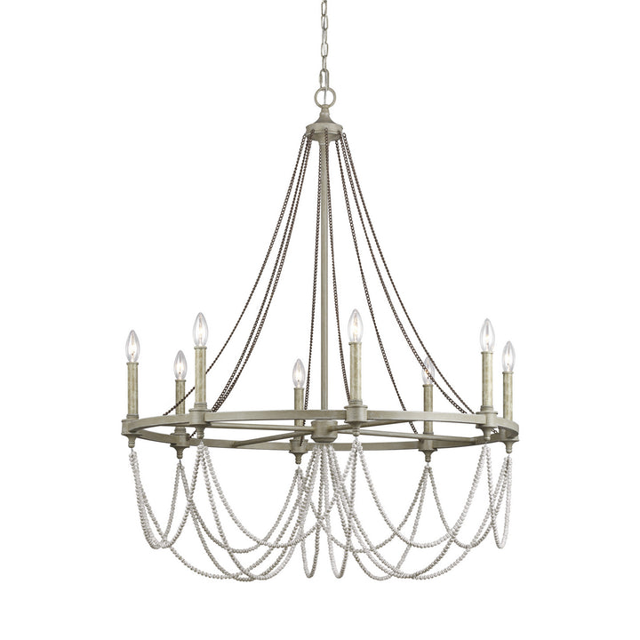 Visual Comfort Studio Canada - F3332/8FWO/DWW - Eight Light Chandelier - Beverly - French Washed Oak / Distressed White Wood