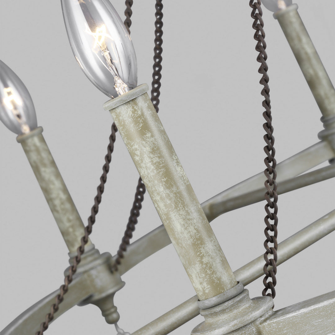Visual Comfort Studio Canada - F3332/8FWO/DWW - Eight Light Chandelier - Beverly - French Washed Oak / Distressed White Wood