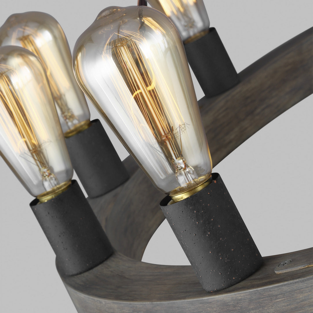 Visual Comfort Studio Canada - F3932/12WOW/AF - 12 Light Chandelier - Avenir - Weathered Oak Wood / Antique Forged Iron