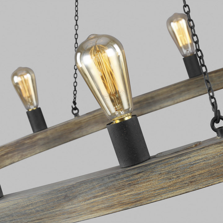 Visual Comfort Studio Canada - F3933/20WOW/AF - 20 Light Chandelier - Avenir - Weathered Oak Wood / Antique Forged Iron