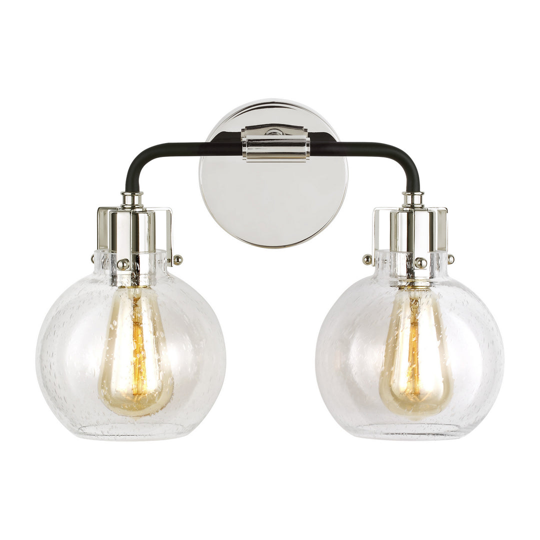 Visual Comfort Studio Canada - VS24402PN/TXB - Two Light Vanity - Clara - Polished Nickel/Textured Black