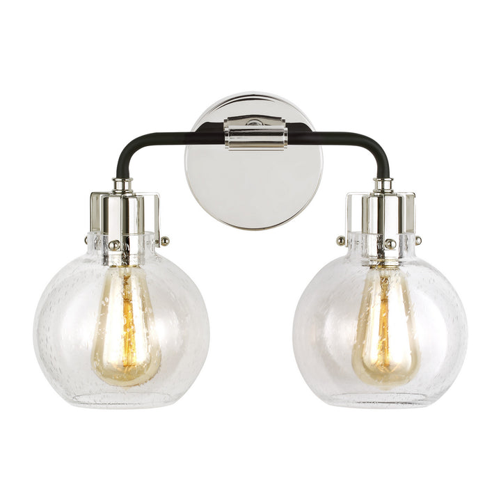 Visual Comfort Studio Canada - VS24402PN/TXB - Two Light Vanity - Clara - Polished Nickel/Textured Black