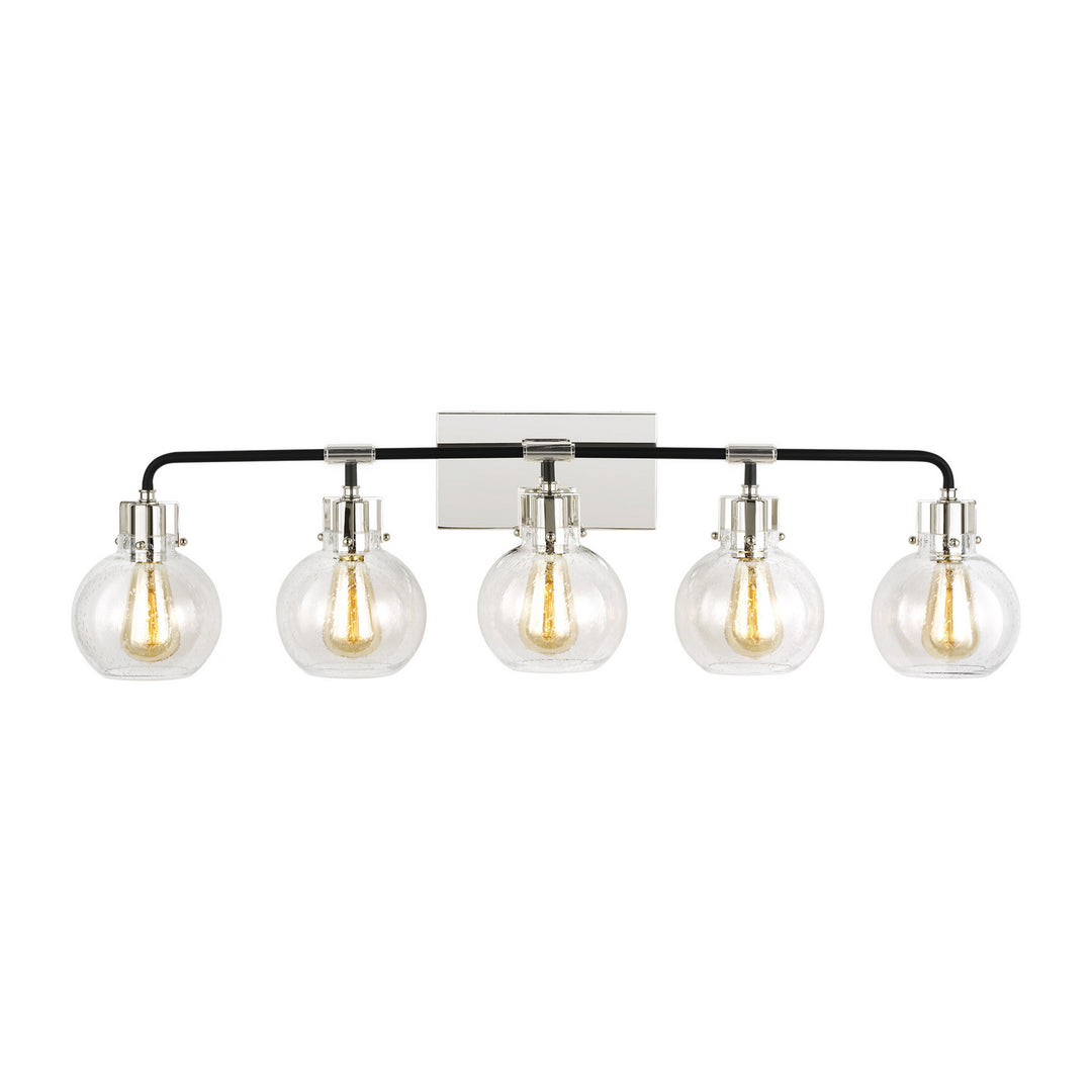 Visual Comfort Studio Canada - VS24405PN/TXB - Five Light Vanity - Clara - Polished Nickel/Textured Black