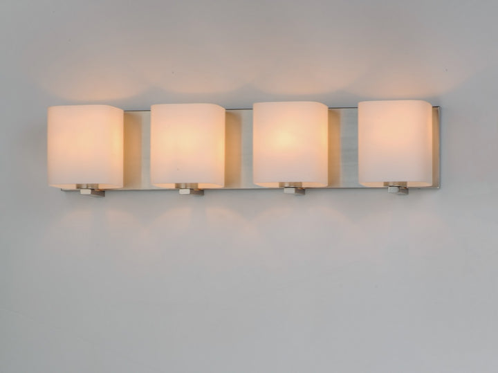Maxim - 11254SWSN - Four Light Bath Vanity - Wrap - Satin Nickel