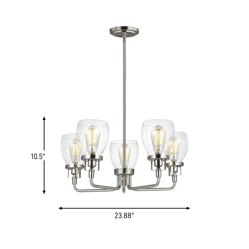 Generation Lighting Canada - 3214505-962 - Five Light Chandelier - Belton - Brushed Nickel