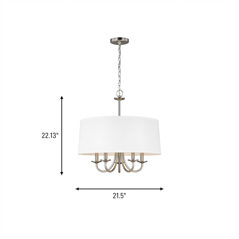Generation Lighting Canada - 3320205-962 - Five Light Chandelier - Seville - Brushed Nickel