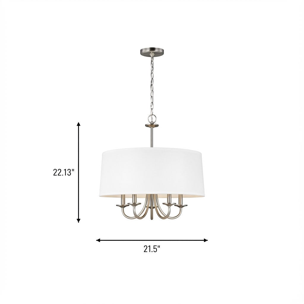 Generation Lighting Canada - 3320205-962 - Five Light Chandelier - Seville - Brushed Nickel
