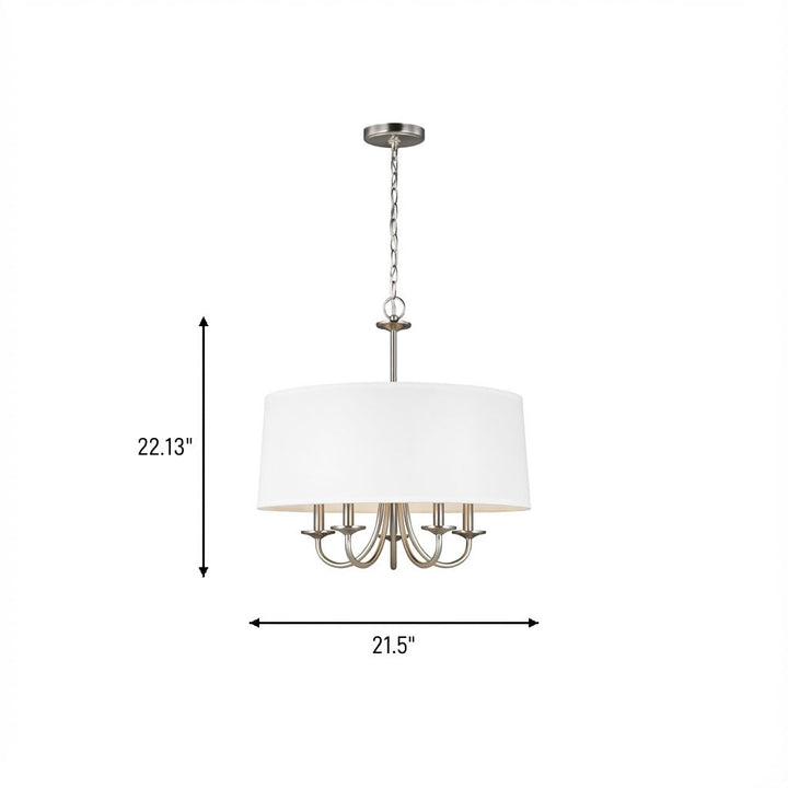 Generation Lighting Canada - 3320205-962 - Five Light Chandelier - Seville - Brushed Nickel