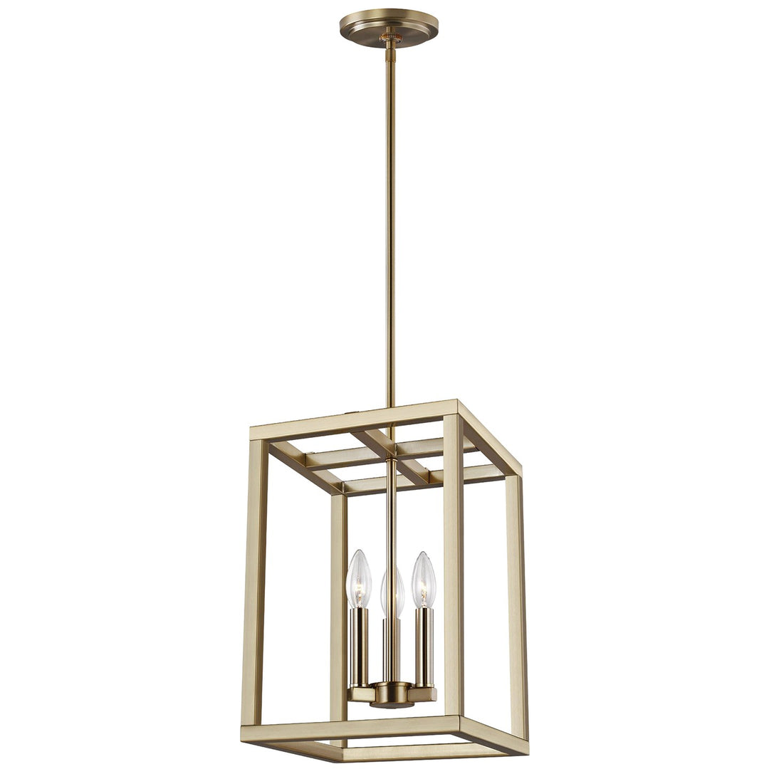 Generation Lighting Canada - 5134503-848 - Three Light Hall / Foyer Pendant - Moffet Street - Satin Brass