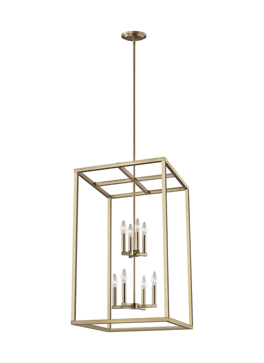 Generation Lighting Canada - 5134508-848 - Eight Light Hall / Foyer Pendant - Moffet Street - Satin Brass