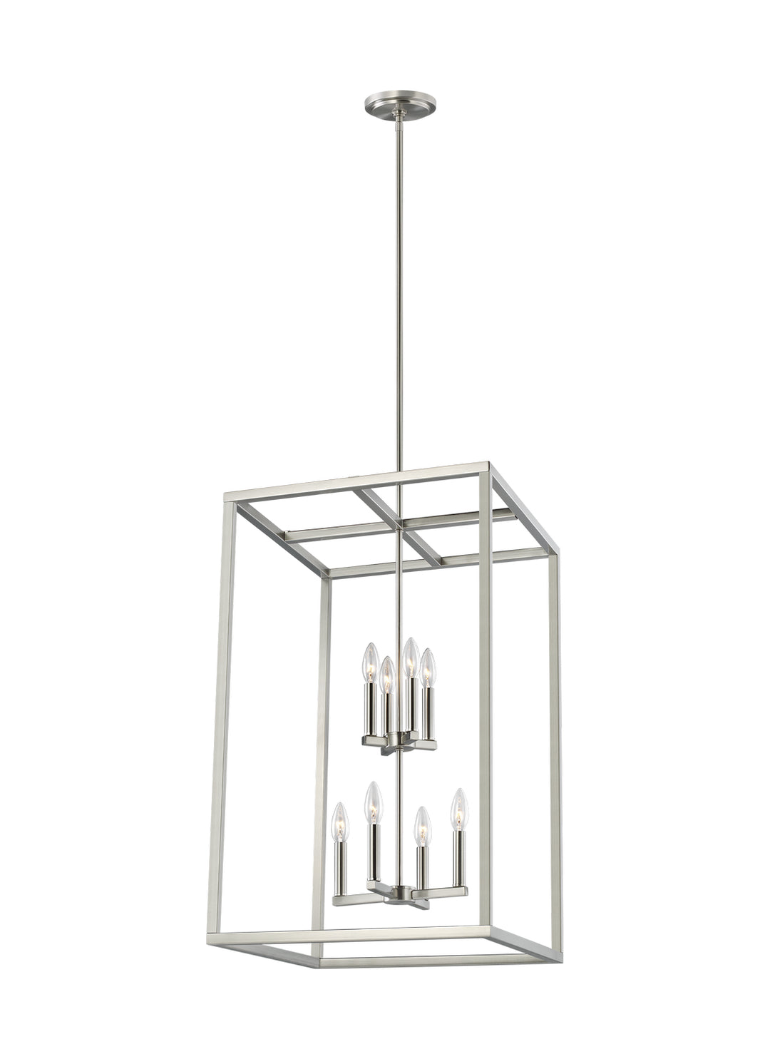 Generation Lighting Canada - 5134508-962 - Eight Light Hall / Foyer Pendant - Moffet Street - Brushed Nickel