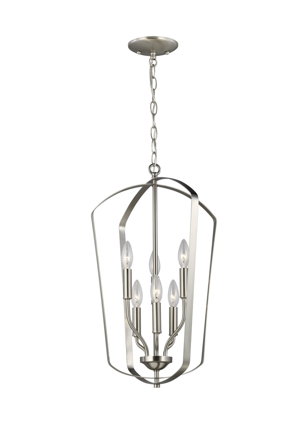 Generation Lighting Canada - 5134906EN-962 - Six Light Hall / Foyer - Romee - Brushed Nickel