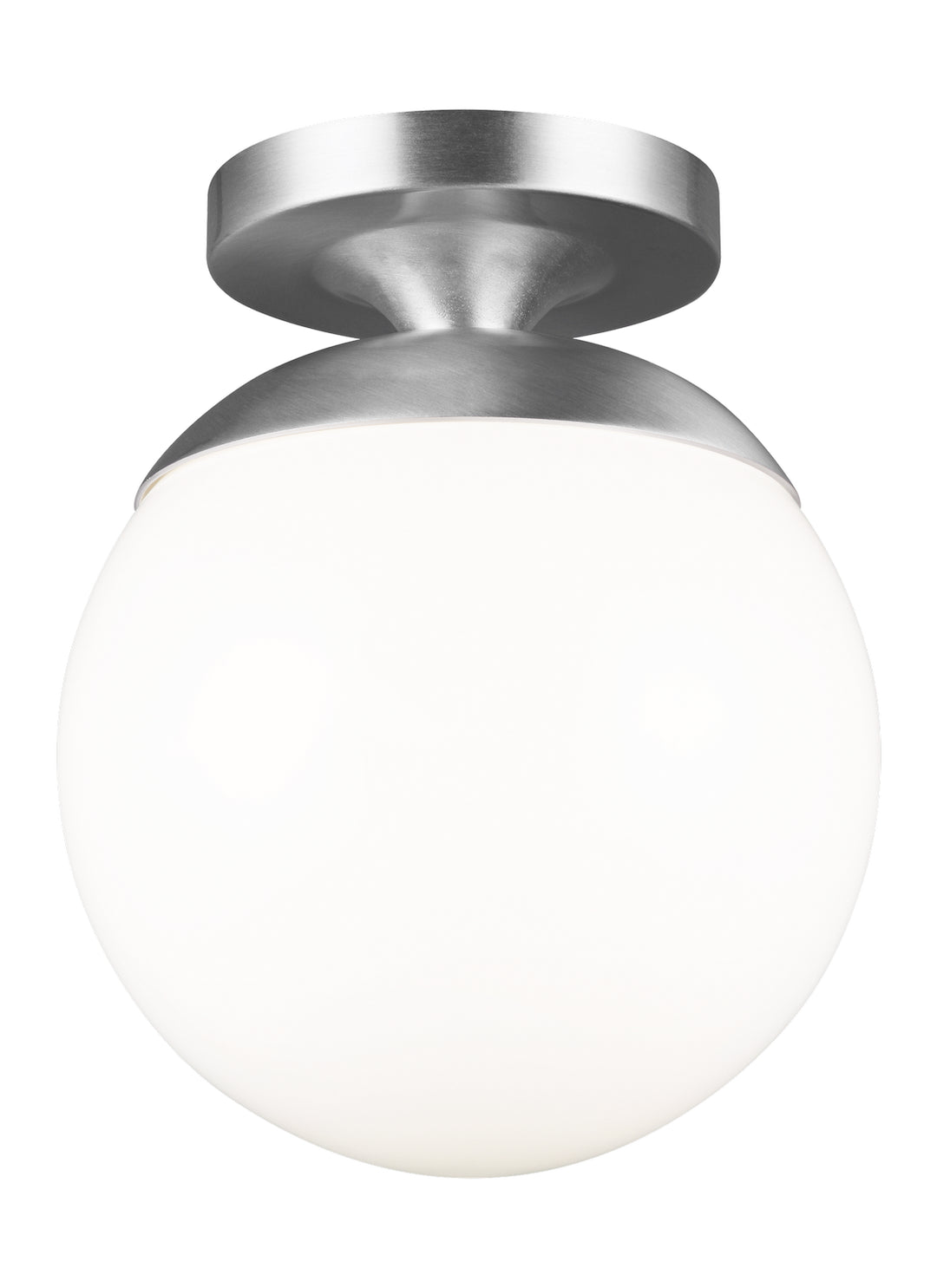 Leo - Hanging Globe One Light Wall / Ceiling Semi-Flush Mount in Satin Aluminum - available from The Lighting Shoppe, trusted by Canadian homeowners
