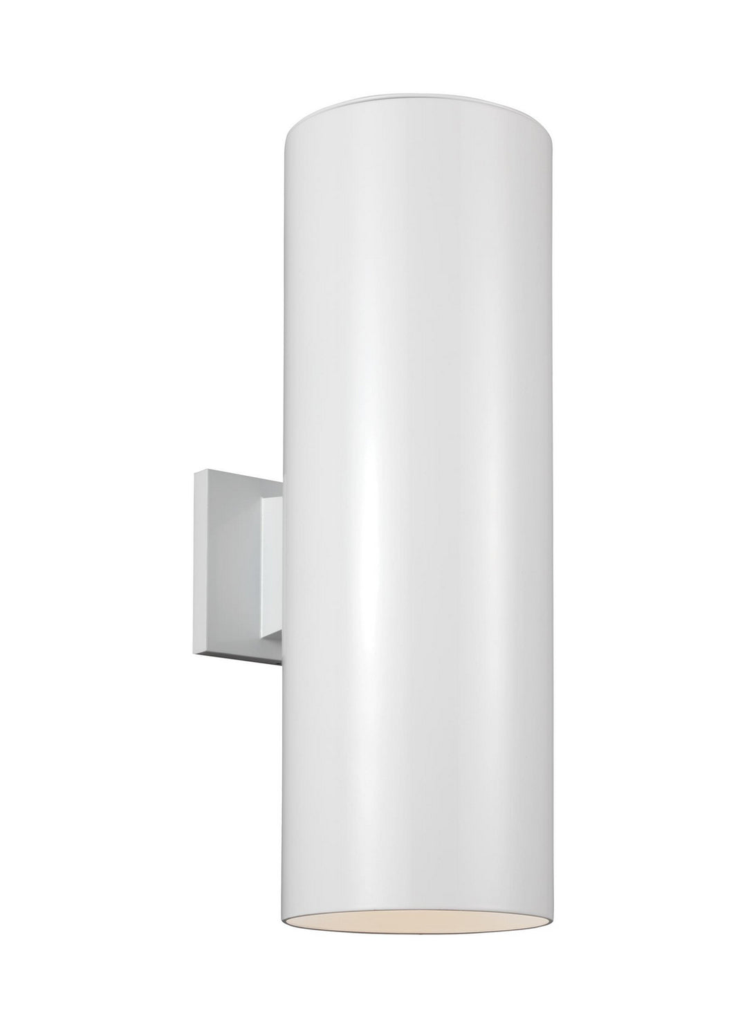 Outdoor Cylinders Two Light Outdoor Wall Lantern in White - available from The Lighting Shoppe, trusted by Canadian homeowners