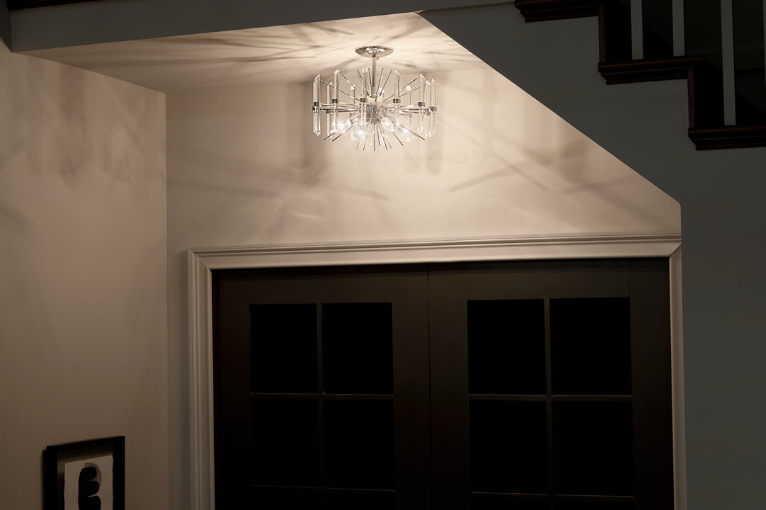 Kichler Canada - 44277PN - Four Light Semi Flush Mount - Eris - Polished Nickel
