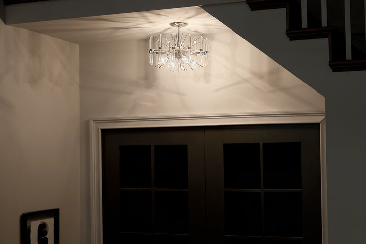 Kichler Canada - 44277PN - Four Light Semi Flush Mount - Eris - Polished Nickel
