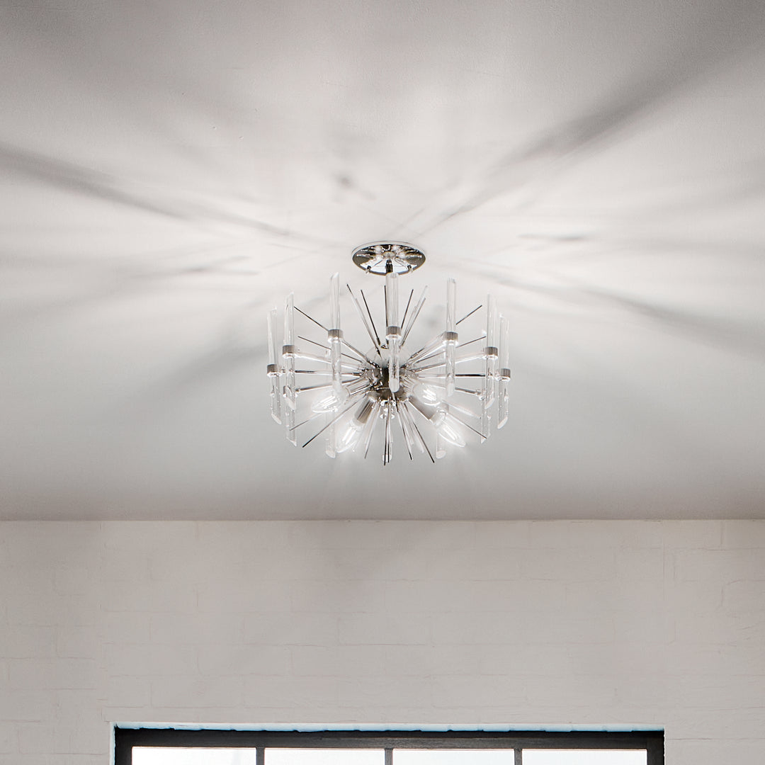Kichler Canada - 44277PN - Four Light Semi Flush Mount - Eris - Polished Nickel