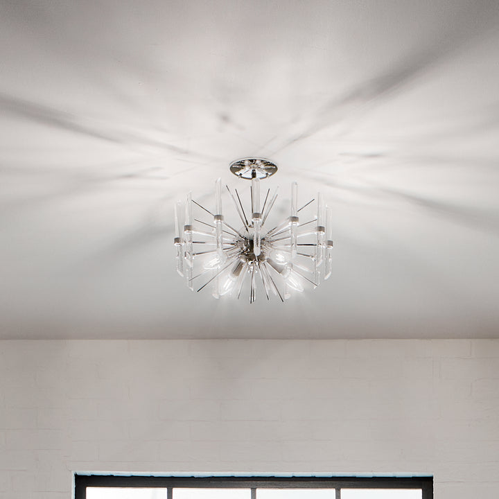 Kichler Canada - 44277PN - Four Light Semi Flush Mount - Eris - Polished Nickel