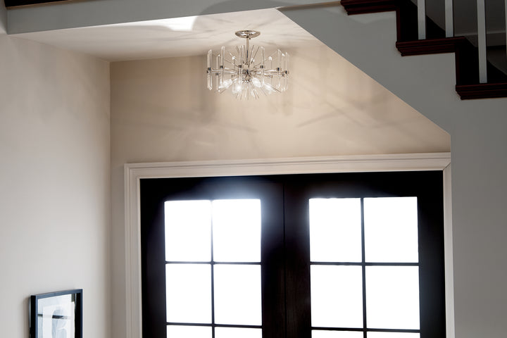Kichler Canada - 44277PN - Four Light Semi Flush Mount - Eris - Polished Nickel