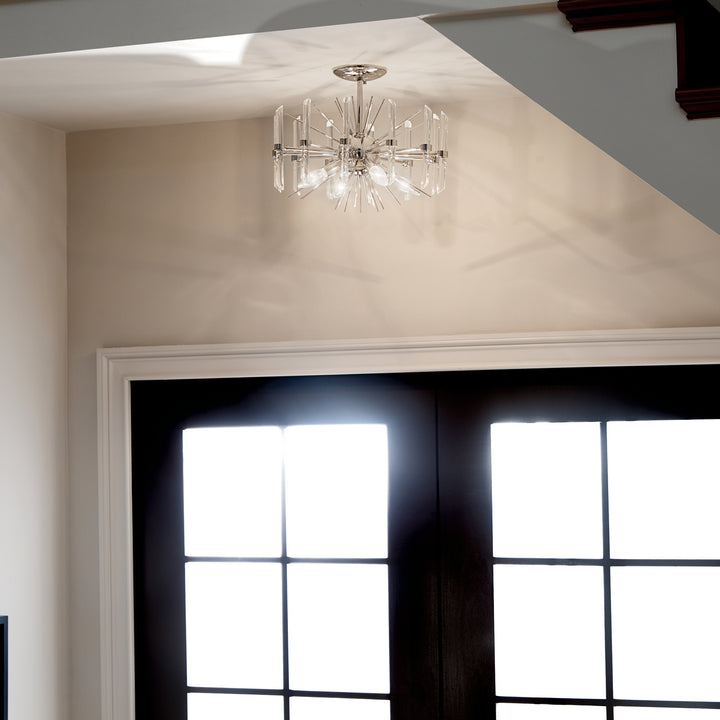 Kichler Canada - 44277PN - Four Light Semi Flush Mount - Eris - Polished Nickel