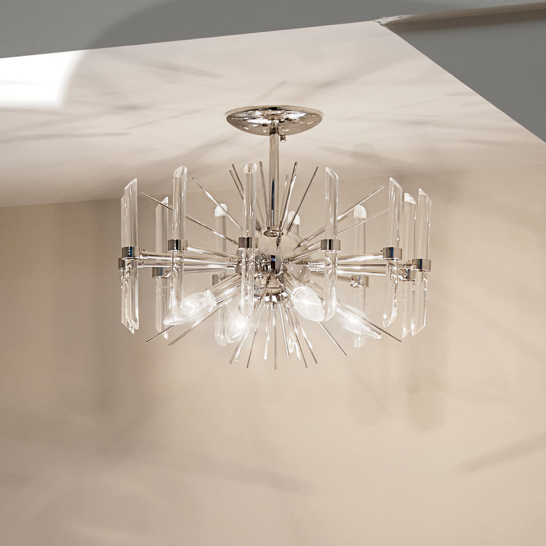 Kichler Canada - 44277PN - Four Light Semi Flush Mount - Eris - Polished Nickel