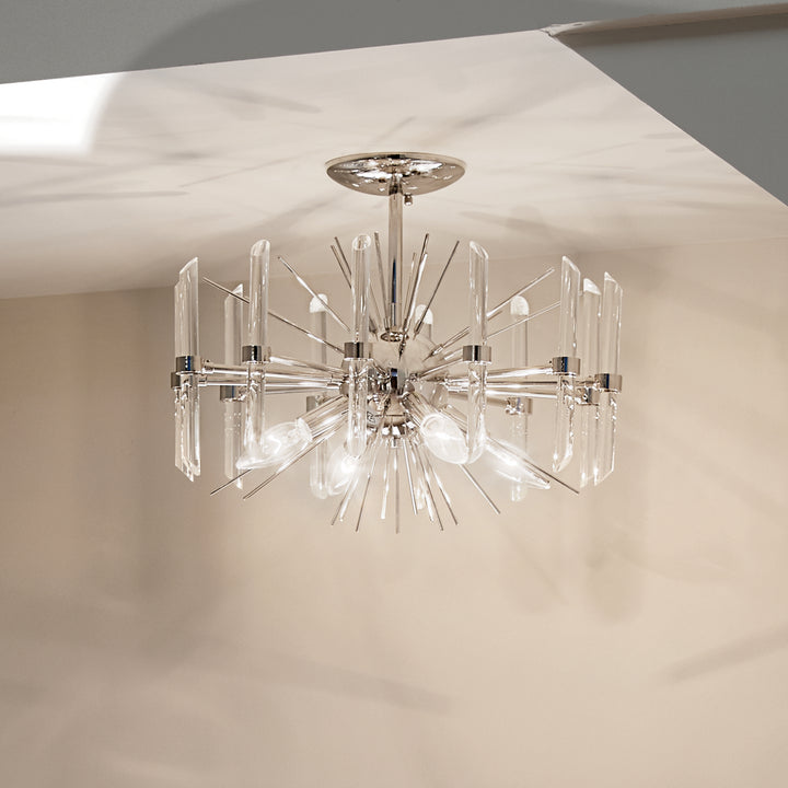 Kichler Canada - 44277PN - Four Light Semi Flush Mount - Eris - Polished Nickel