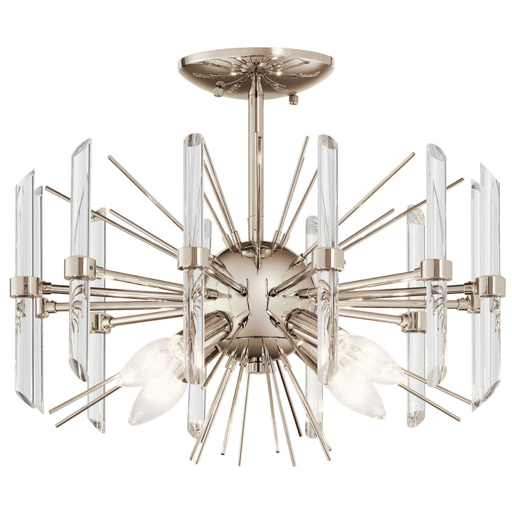 Kichler Canada - 44277PN - Four Light Semi Flush Mount - Eris - Polished Nickel
