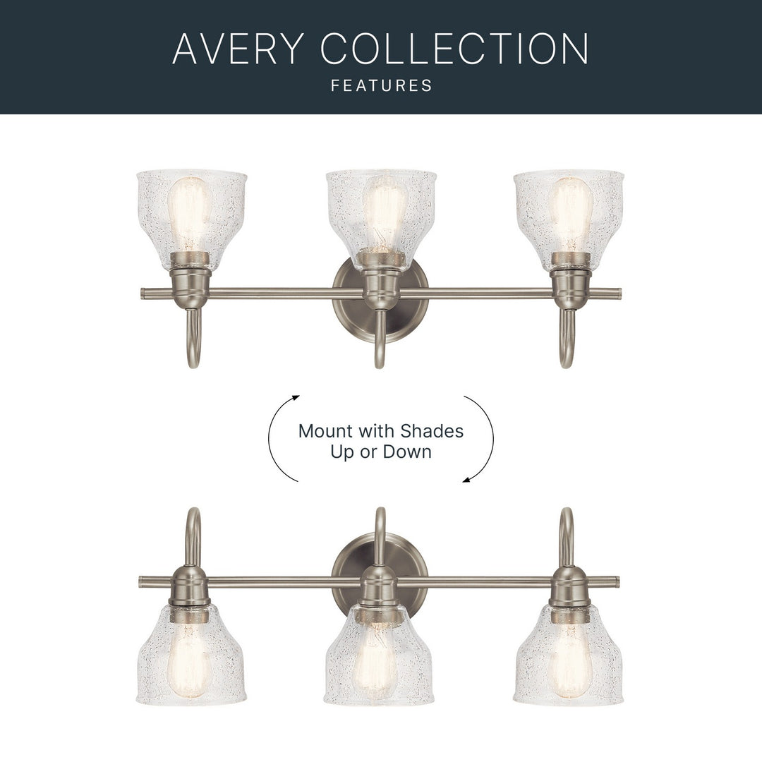 Kichler Canada - 45973NI - Three Light Bath - Avery - Brushed Nickel