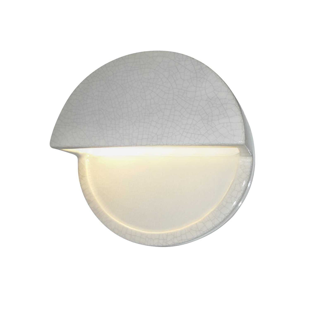 Ambiance LED Wall Sconce in White Crackle w/ Ink w/ White Crackle w/ No Ink Justice Designs