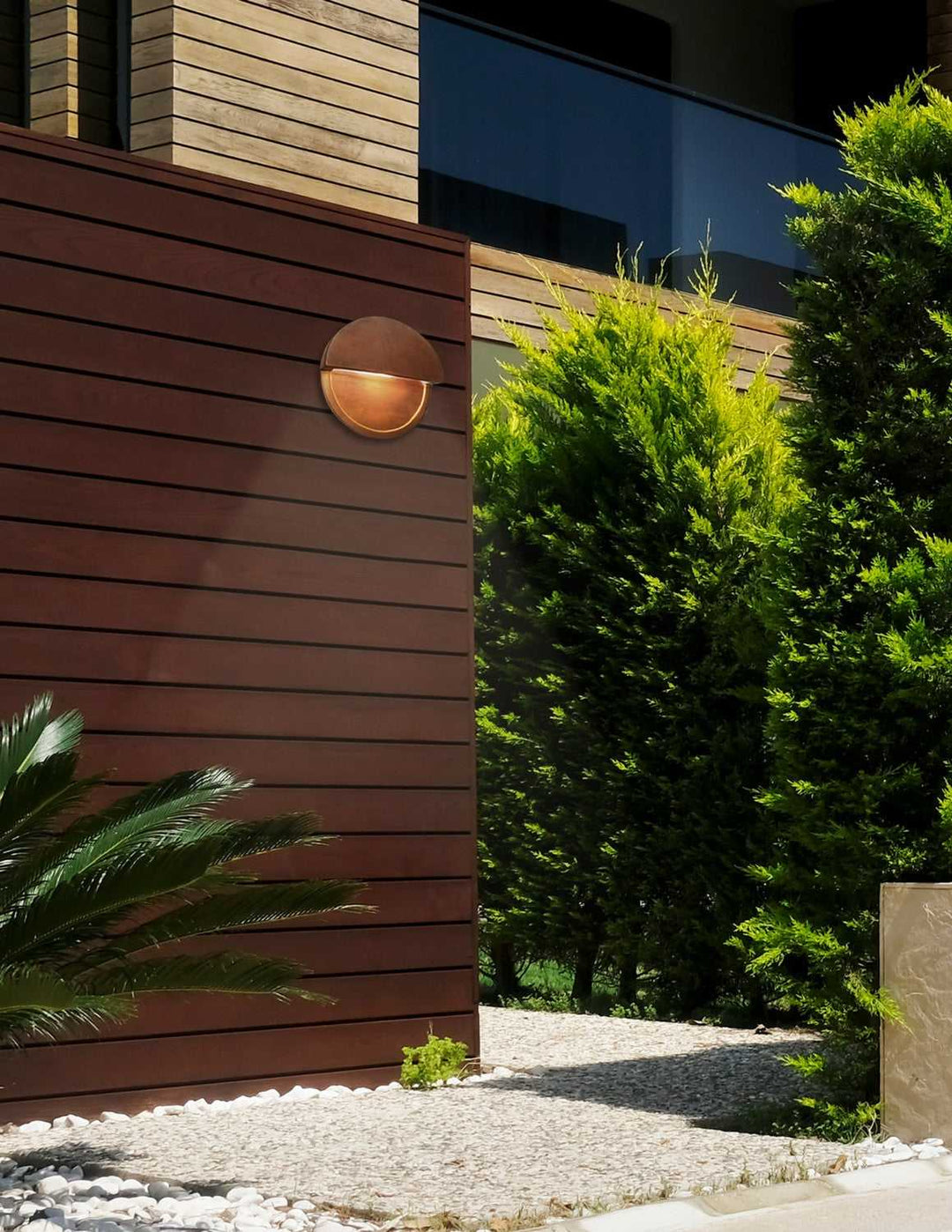 Ambiance LED Wall Sconce in Antique Copper Justice Designs