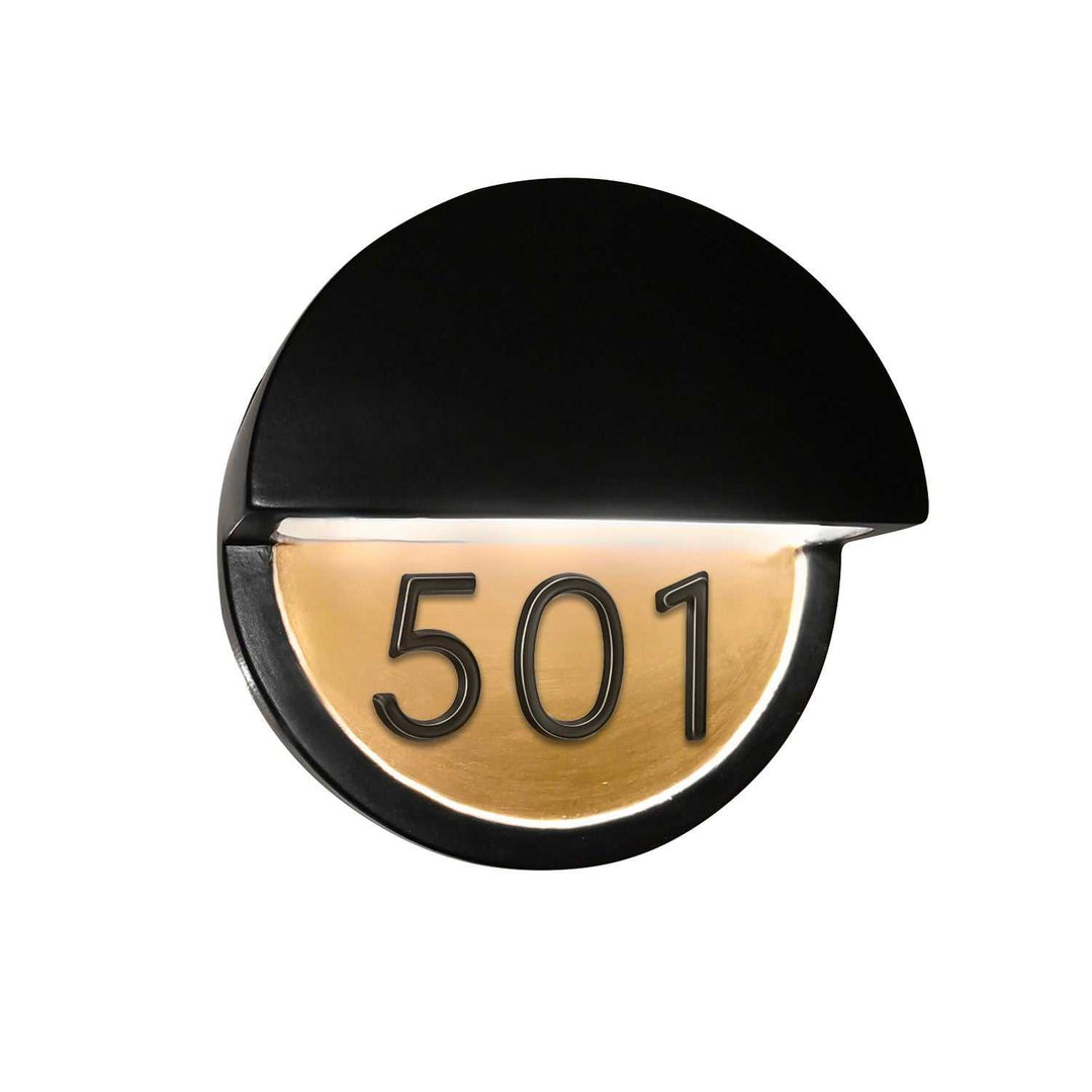Ambiance LED Wall Sconce in Carbon Matte Black w/Champagne Gold Justice Designs