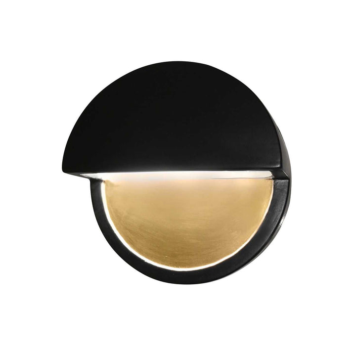 Ambiance LED Wall Sconce in Carbon Matte Black w/Champagne Gold Justice Designs