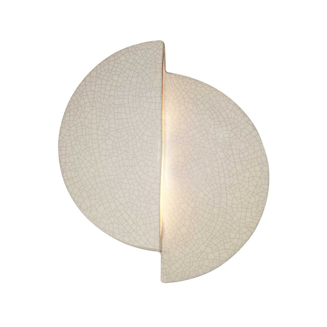 Ambiance LED Wall Sconce in White Crackle Justice Designs