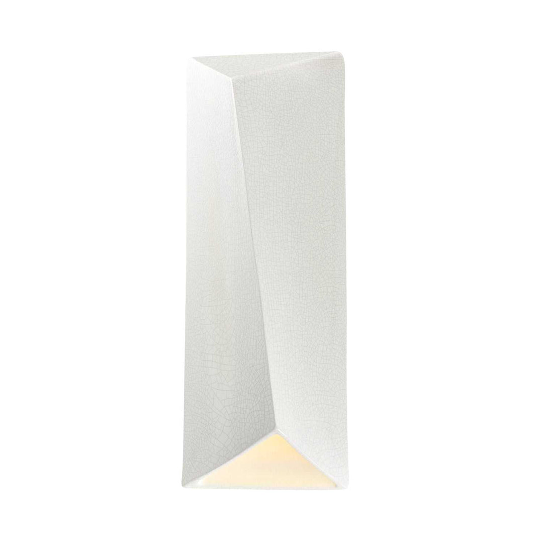 Ambiance LED Wall Sconce in White Crackle w/ Ink w/ White Crackle w/ No Ink Justice Designs