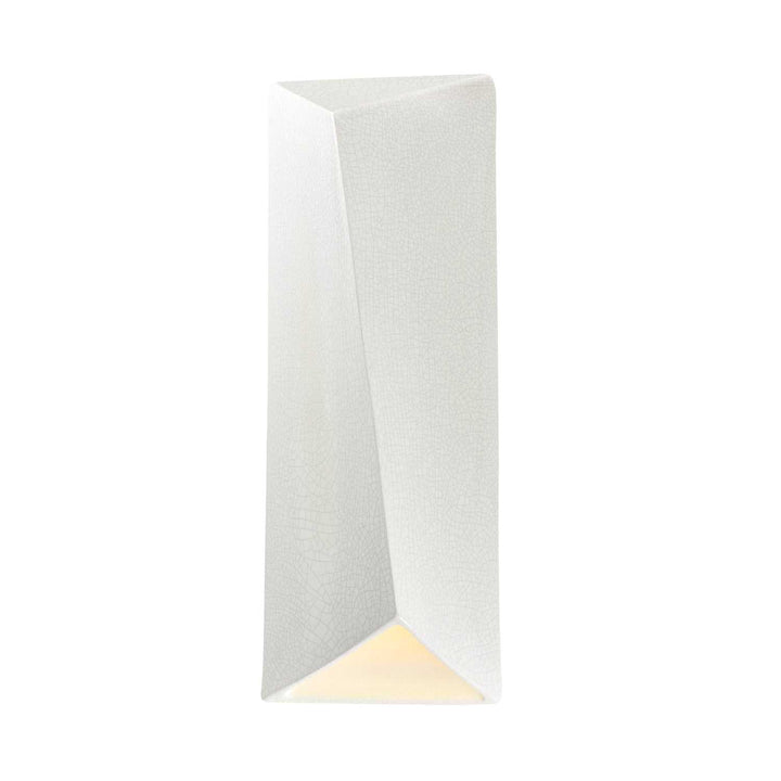 Ambiance LED Wall Sconce in White Crackle w/ Ink w/ White Crackle w/ No Ink Justice Designs