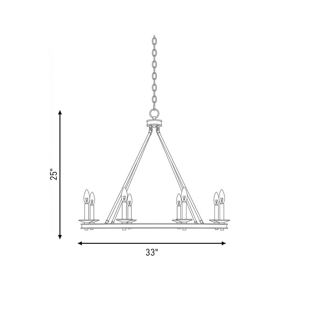 Savoy House - 1-308-8-89 - Eight Light Chandelier - Middleton - Matte Black