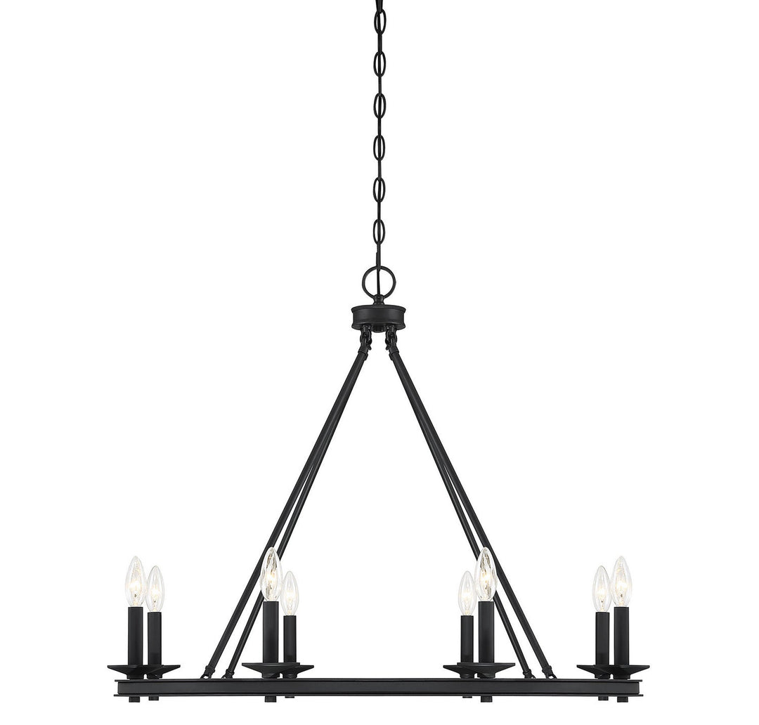 Middleton Eight Light Chandelier in Matte Black Savoy House