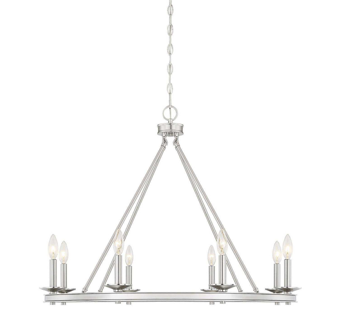 Middleton Eight Light Chandelier in Satin Nickel Savoy House