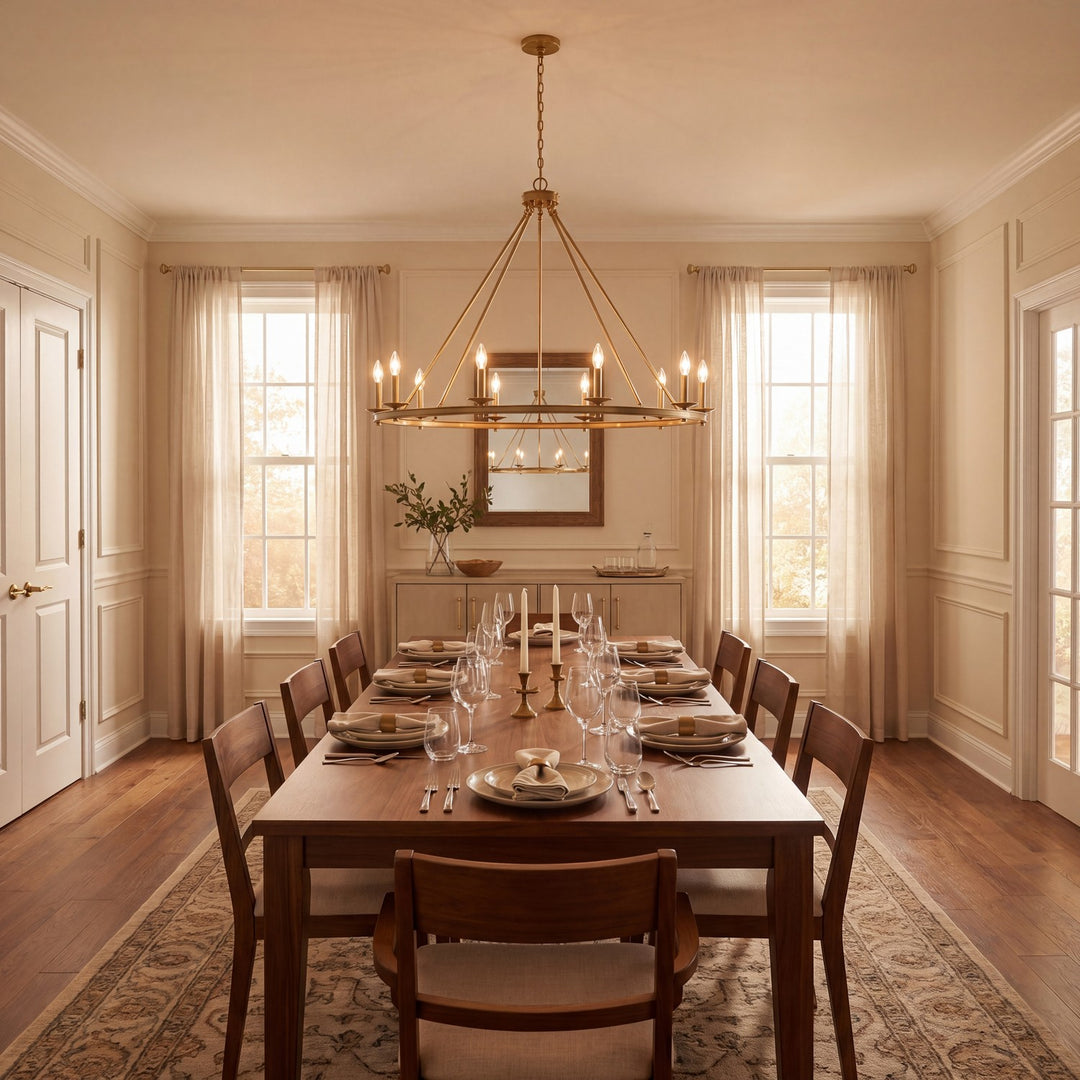 Savoy House - 1-310-10-322 - Ten Light Chandelier - Middleton - Warm Brass