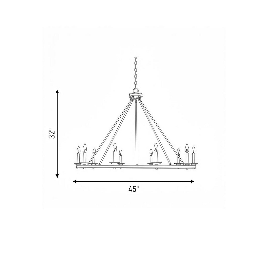 Savoy House - 1-310-10-89 - Ten Light Chandelier - Middleton - Matte Black