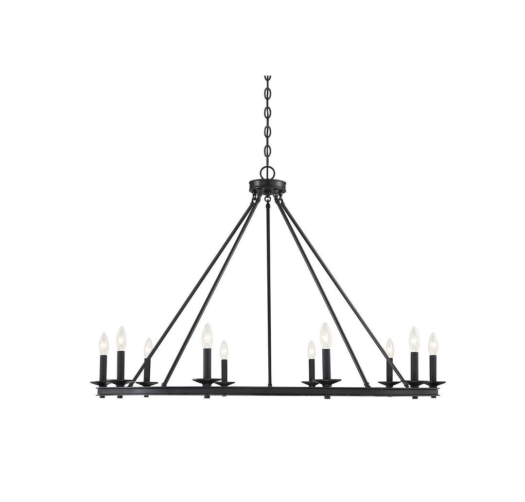 Middleton Ten Light Chandelier in Matte Black Savoy House
