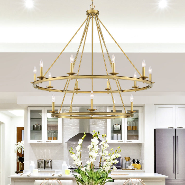 Savoy House - 1-312-15-322 - 15 Light Chandelier - Middleton - Warm Brass