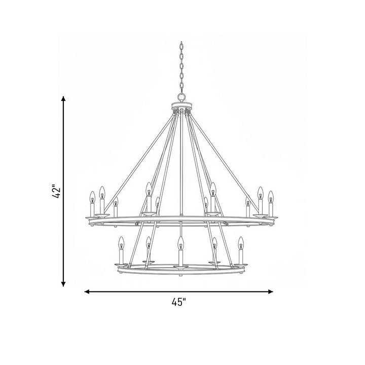 Savoy House - 1-312-15-322 - 15 Light Chandelier - Middleton - Warm Brass