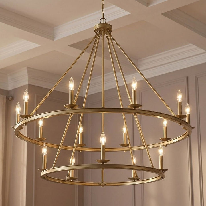 Savoy House - 1-312-15-322 - 15 Light Chandelier - Middleton - Warm Brass