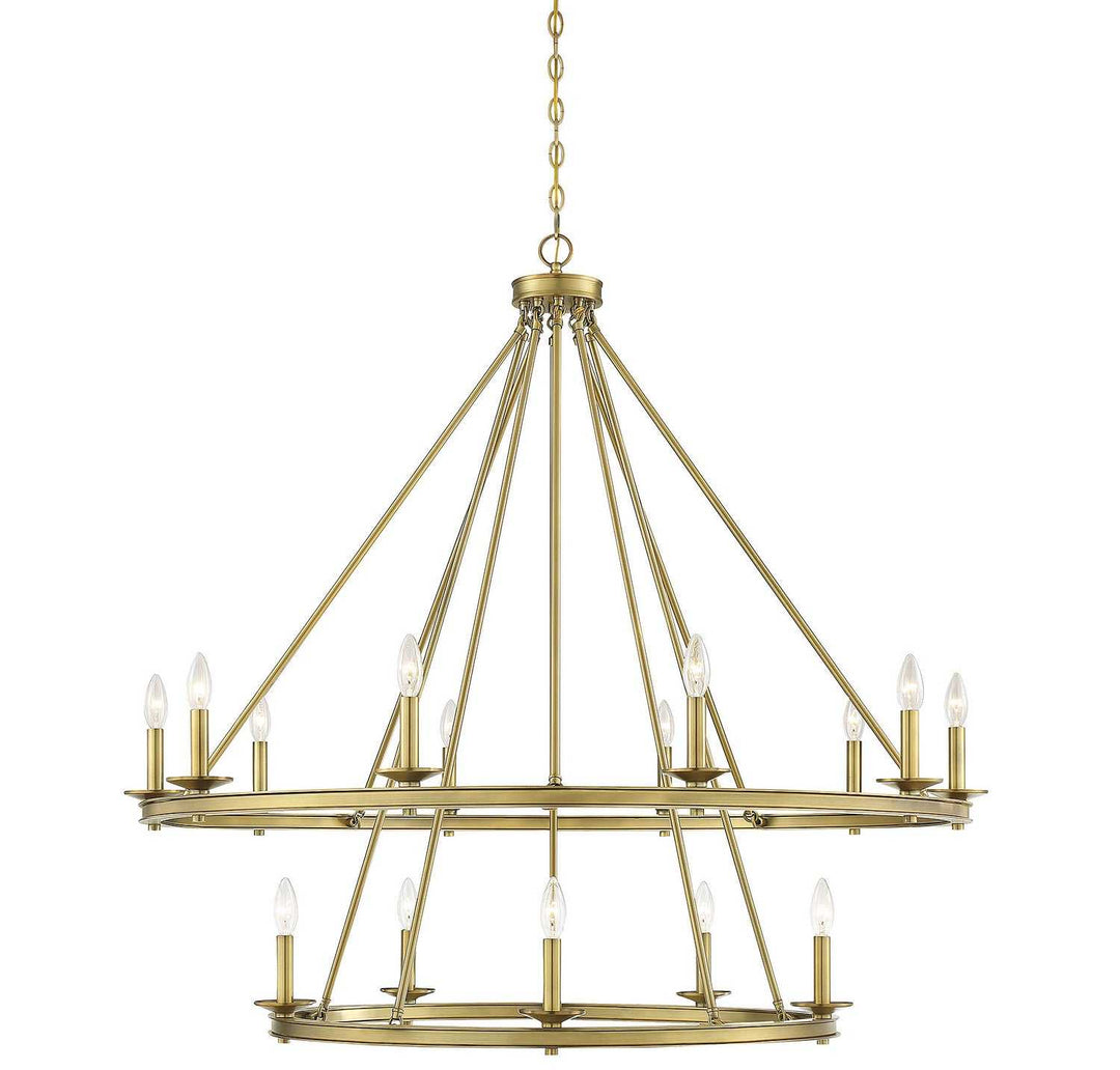 Middleton 15 Light Chandelier in Warm Brass Savoy House