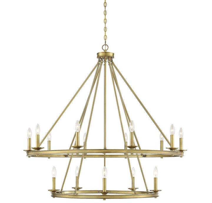 Savoy House - 1-312-15-322 - 15 Light Chandelier - Middleton - Warm Brass