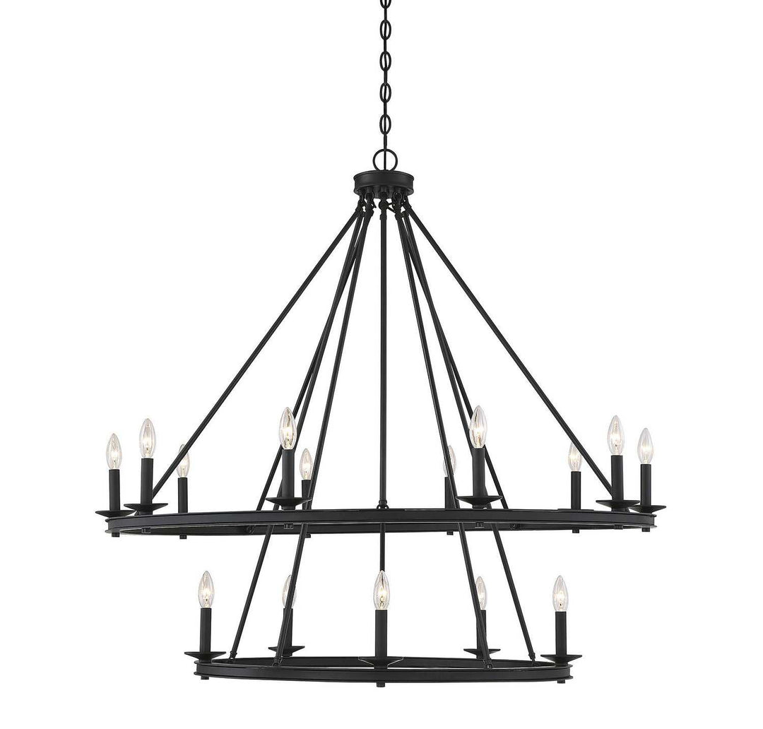 Middleton 15 Light Chandelier in Matte Black Savoy House