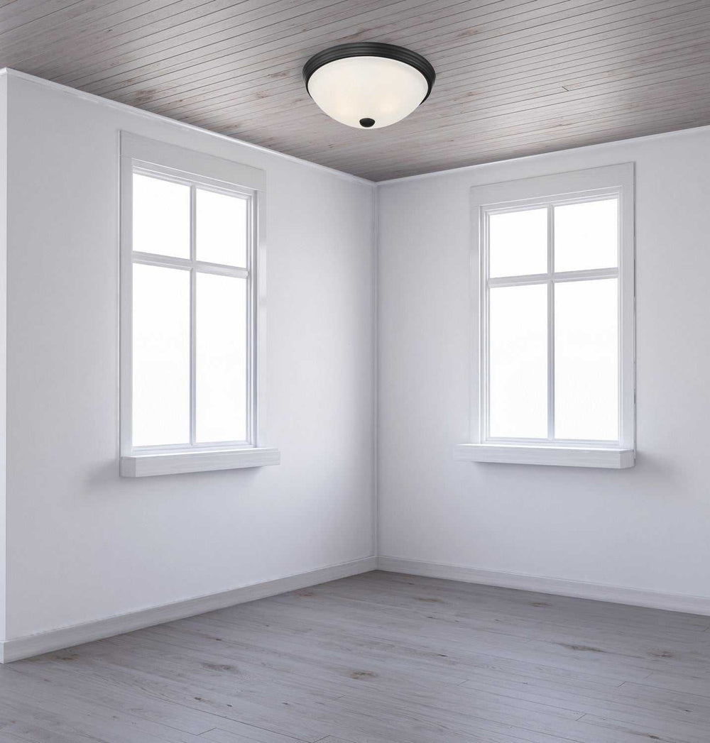 Flush Mount Two Light Flush Mount in Matte Black Savoy House