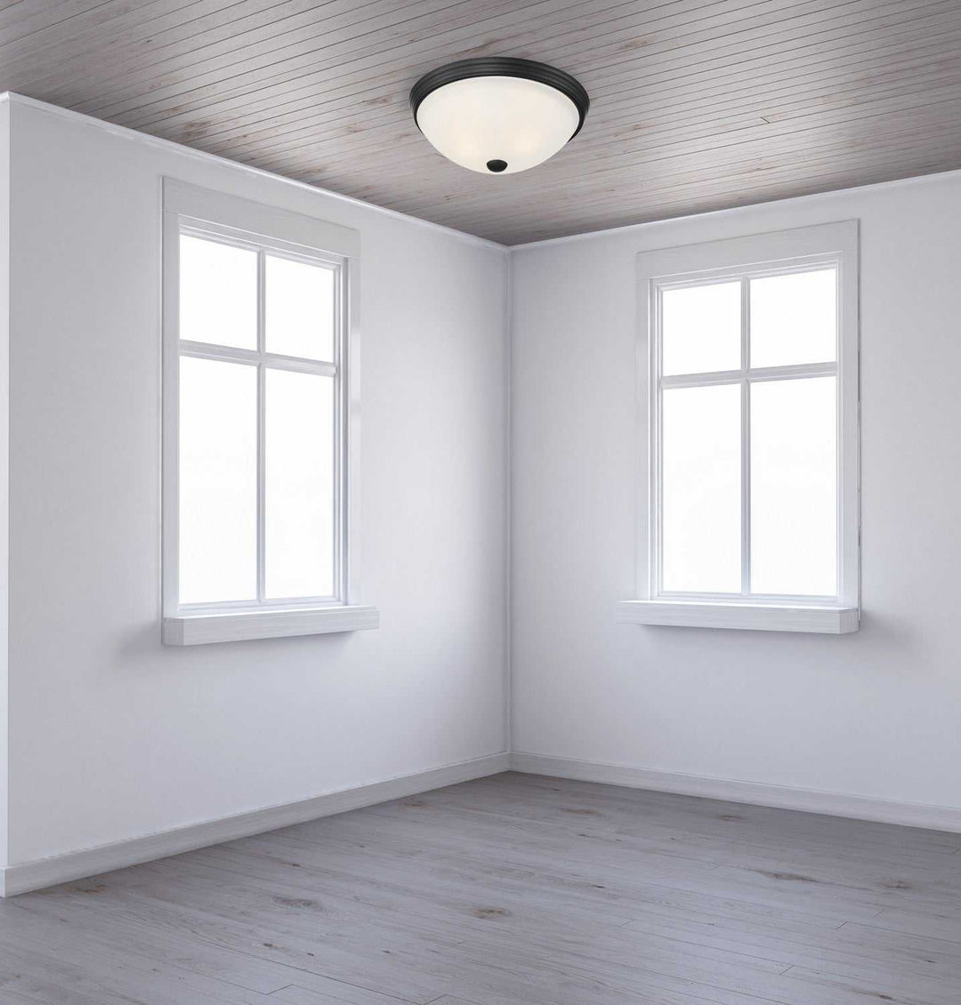 Flush Mount Two Light Flush Mount in Matte Black Savoy House